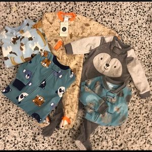 Baby 6-12mo FLEECE FOOTED SLEEPER LOT